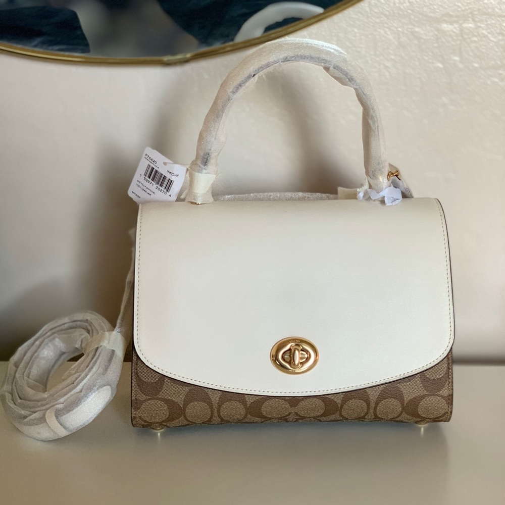 💕NWT Tilly Top Handle Satchel W/ Signature Canvas